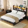 INONEFT Polsterbett 140x200cm mit LED und USB, Doppelbett, Produktbild-Vorschau 3