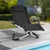 tillvex® Záhradné lehátko Black Relax Lounger Lehátko na Náhľad obrázku produktu 6