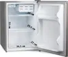 An open, empty mini-refrigerator with internal dimensions labeled in centimeters. Voir les images du produit