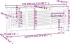 A diagram showing the dimensions of a radiator cover. Podgląd zdjęcia produktu