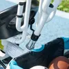 6-in-1 Kinderdreirad Blau mit Schiebestange, Dach, Gurt, Produktbild-Vorschau 9
