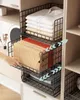 Unyqoos® Schrankorganizer, set van 6, zwart – Stapelbare, Productafbeelding-voorbeeld 1