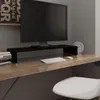 vidaXL Tavolino TV/Rialzo per schermo in vetro nero Anteprima dell’immagine prodotto 2