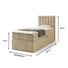 NORDELO Boxspringbett MORFEO 90x200 cm Beige Komplett-Set Produktbild-Vorschau 5