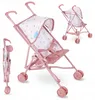 Puppenwagen Klappbar – Rosa Spielzeug-Buggy mit Sonnendach Produktbild-Vorschau 14