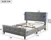Flieks Polsterbett 140x200cm mit LED, Jugendbett Doppelbett Produktbild-Vorschau 7