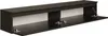 A dark brown, wall-mounted TV cabinet with two open compartments and two doors. Anteprima dell’immagine prodotto