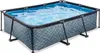 An above-ground rectangular swimming pool filled with blue water, set against a white background. Produktbild-Vorschau