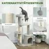 PawHut Kratzbaum 114 cm Katzenturm mit Höhle, Sisalstämme, Produktbild-Vorschau 4