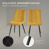 ML-Design Esszimmerstühle 2er Set Senfgelb, Produktbild-Vorschau 3