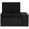 vidaXL 3-tlg. Garten-Lounge-Set Poly Rattan Schwarz Produktbild-Vorschau 5