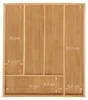 Besteckbox - 5 Fächer - 5 x 30 x 34 cm - Bambus Produktbild-Vorschau 3