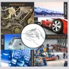 A collage of images showcasing different applications of fasteners, including mechanical parts, airplanes, cars, ships, chemical industry, and workshop use, with a central inset image of the product. Anteprima dell’immagine prodotto