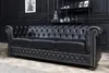 riess-ambiente Chesterfield 3-Sitzer Sofa 205cm schwarz Produktbild-Vorschau 2
