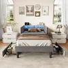 UnboxG gestoffeerd bed 90x200 cm, fluweel, met 2 lades, Productafbeelding-voorbeeld 10