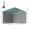 A diagram showing the dimensions of a pop-up gazebo with side walls. Produktbild-Vorschau