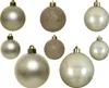 Christbaumkugel - Weihnachtsbaumkugel - bruchfest - glänzend matt glitzernd - champagner - 26er Set Produktbild-Vorschau
