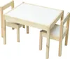 A wooden table and two chairs for children, set against a white background. Náhled obrázku produktu
