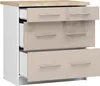 Armoire de cuisine OLIWIA S80 3S Blanc Cappuccino Brillant Voir les images du produit 2