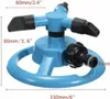 360° Eau de pelouse Arroseur rotatif de jardin 3 buses Voir les images du produit 11
