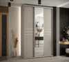 A modern hallway with a large sliding door wardrobe and a wooden door. Produktbild-Vorschau
