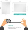 Diagrams showing mirror dimensions, a measurement tape being held by hands, and instructional text. Anteprima dell’immagine prodotto