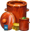 A set of ceramic fermentation crocks with pickles and a lid. Anteprima dell’immagine prodotto