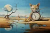 Wallario Poster - Bewacher der Zeit, Kunstdruck Größe: 100 Produktbild-Vorschau 1