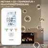 4in1 Gasmelder CO Melder Temperatur Luftfeuchtigkeit LCD Produktbild-Vorschau 2