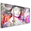 Triptychon auf leinwand rosa menschen 60x40 cm Feeby rosa Produktbild-Vorschau 1
