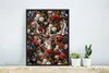 MuchoWow® MuchoWow® Gerahmtes Poster Hirsche - Blumen - Produktbild-Vorschau 5