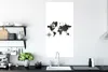 MuchoWow® Poster Weltkarte - Gold - Schwarz - Windrose Produktbild-Vorschau 3
