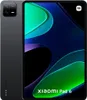 A dark gray Xiaomi Pad 6 tablet is shown from the front and side, displaying a colorful abstract wallpaper on its screen. Produktbild-Vorschau