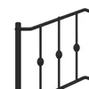 vidaXL Struttura letto con testiera in metallo nero 107x203 Anteprima dell’immagine prodotto 13