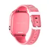 The back of a pink smartwatch with a pink strap is shown against a white background. Produktbild-Vorschau