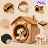 Aluz Katzenhöhle 2in1 Katzenbett 30x30 cm Faltbar mit Produktbild-Vorschau 2