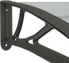 vidaXL Auvent de porte noir et transparent 80x75 cm Voir les images du produit 6