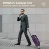 SHOWKOO 3-teiliges Stoffkoffer Set TSA Schloss 4 Rollen Produktbild-Vorschau 2