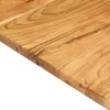 A close-up view of a wooden tabletop with prominent grain patterns. Produktbild-Vorschau