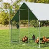 Klatka do wolnego wybiegu PawHut 2x2x2 m z dachem odpornym Podgląd zdjęcia produktu 8