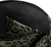A close-up view of the interior and exterior of a bag with a leopard print pattern. Náhled obrázku produktu