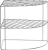 Mensola angolare in metallo per cucina, grigia, 23x23x21,5 Anteprima dell’immagine prodotto 9