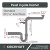 KIRCHHOFF ECO SAVE Raumspar Siphon Küchenspüle, Abfluss für Produktbild-Vorschau 10