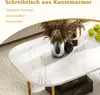 COSTWAY Couchtisch mit Faux-Marmorplatte, 2-stufiger Produktbild-Vorschau 8