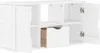vidaXL TV skrinka so zásuvkou biela 79x24x40 cm z masívneho Náhľad obrázku produktu 5