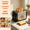 OZAVO Toaster 2-Scheiben-Toaster mit 6 Stufen und Produktbild-Vorschau 2