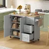 Isola da cucina mobile Merax con piano di lavoro Anteprima dell’immagine prodotto 1