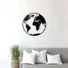 Decords, Adesivo murale – Globo terrestre nero minimalista, Anteprima dell’immagine prodotto 5