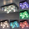 Plafoneiera a LED, telecomando, cambiacolori, vetro, L 50 Anteprima dell’immagine prodotto 6