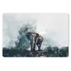 MuchoWow® Mauspad Mousepad Elefant - Aquarell - Blau 27x18 Produktbild-Vorschau 1